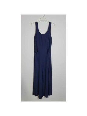 Componix Navy Blue Sleeveless Wide-Leg Jumpsuit with Pockets Size 10